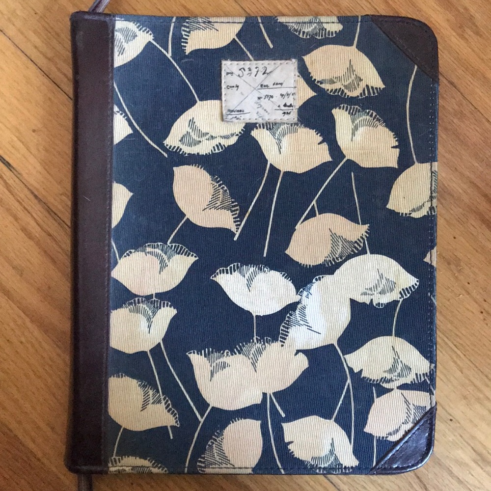 Anthropologie Vintage iPad Portfolio Zipper EUC